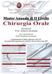 Locandina Master Chirurgia Orale 2017-18